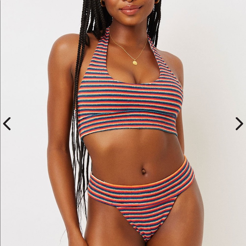 Frankies Bikinis Phoebe Top & Bottom Sunset Stripe